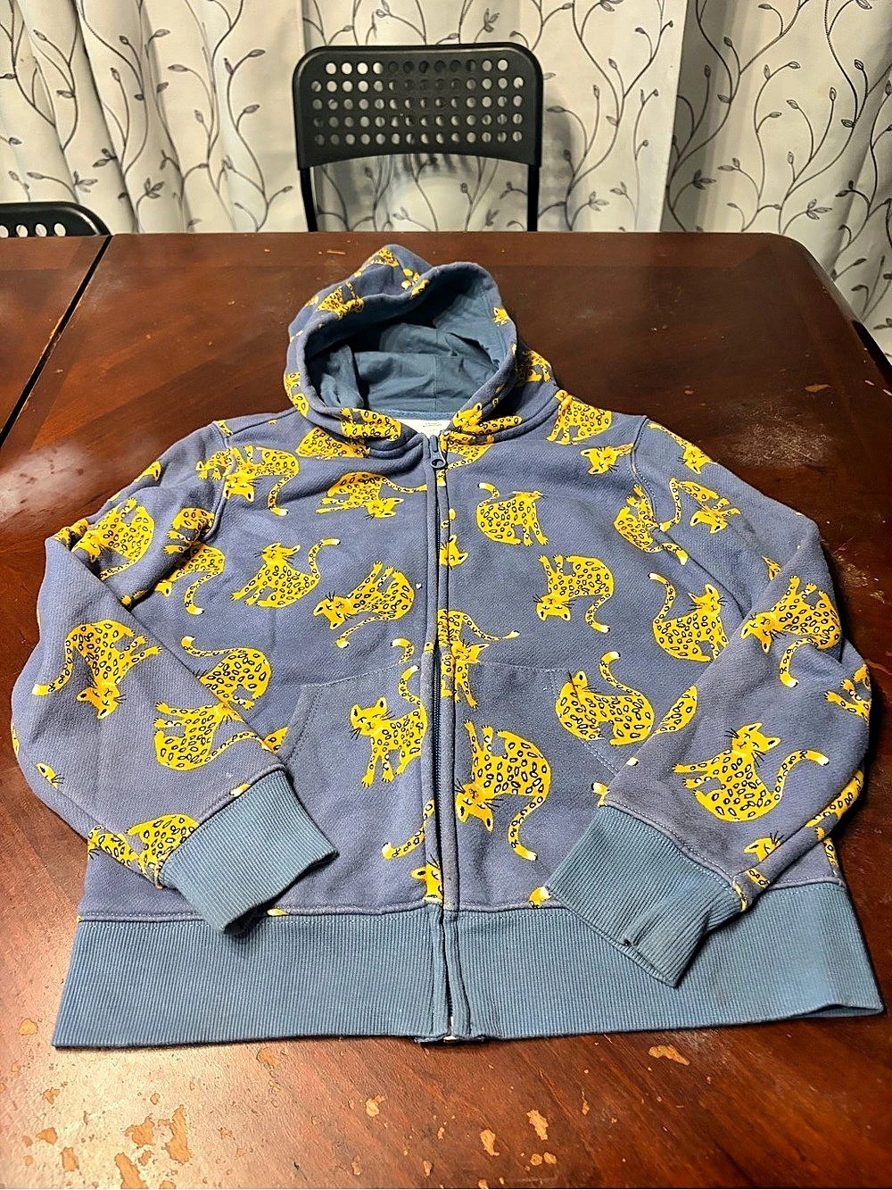 Amazon Essentials Boys Large Animal Print Zip Hoodie